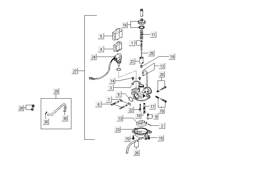 Vergaser Kymco Super9 2t lc o.m mattschwarz-gelb
