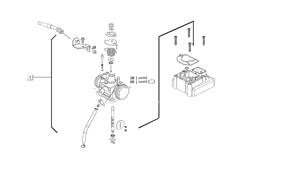 Vergaser Kymco People S 50i E4 Blau