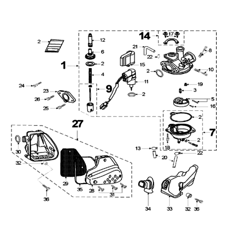 Vergaser Peugeot Speedfight 2 AC Schwarz