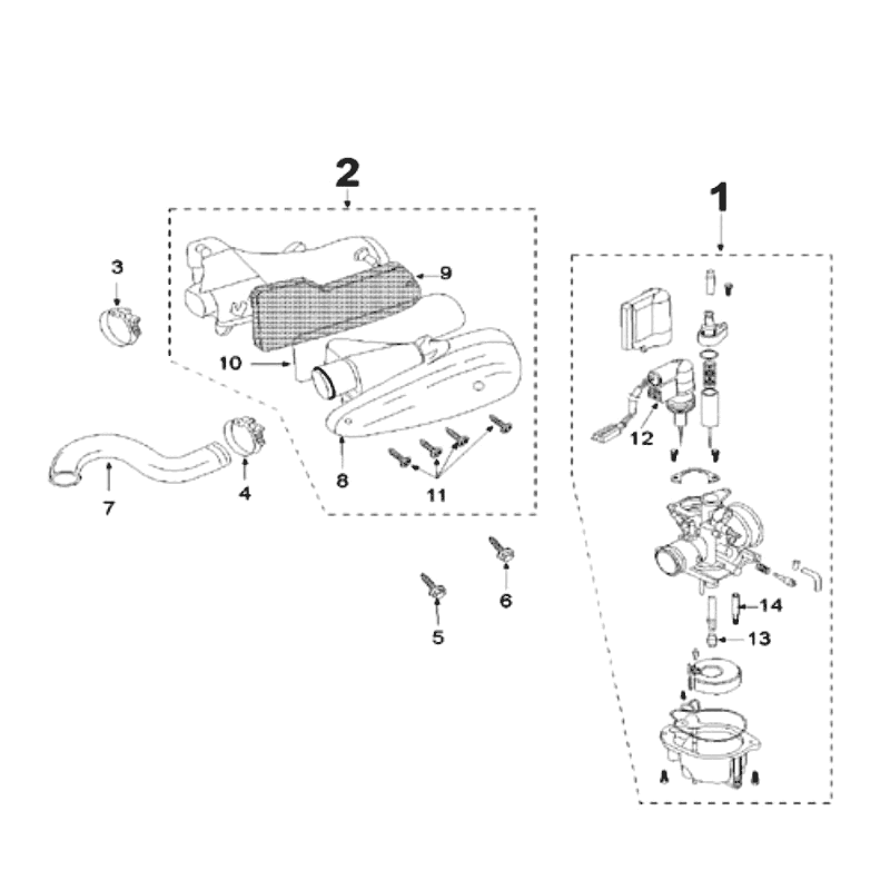 Vergaser Peugeot Speedfight 3 AC Grau