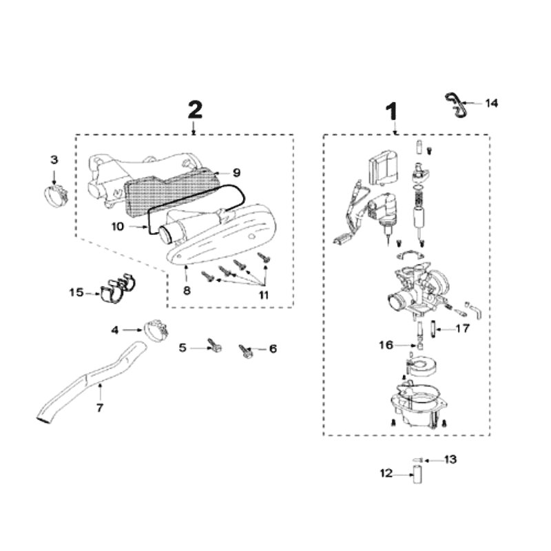 Vergaser Peugeot Speedfight 3 LC weiß