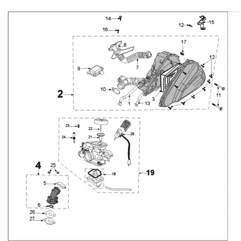 Vergaser Peugeot Tweet alt weiß