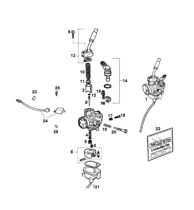 Vergaser SENDA R X-TREME 2007 E2 3ED