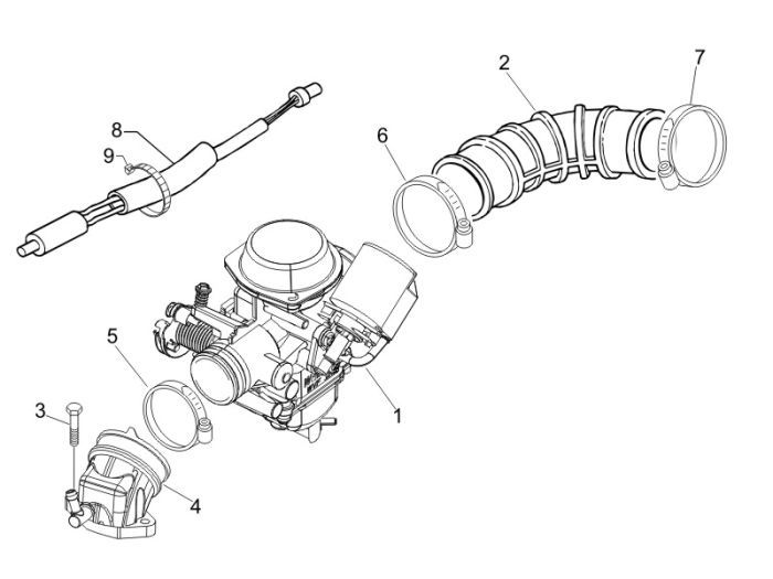 Vergaser Vespa S 25km 4-Takt 2-Ventil