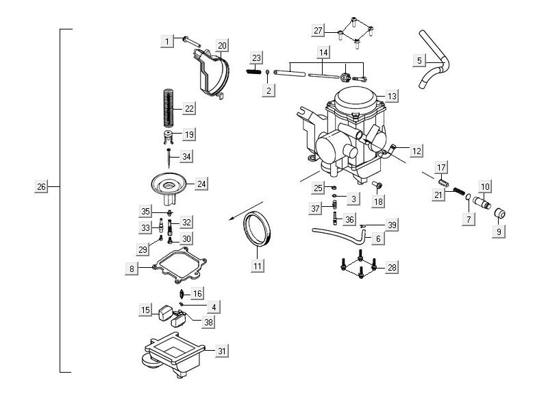 Vergaser Kymco MXU 300R