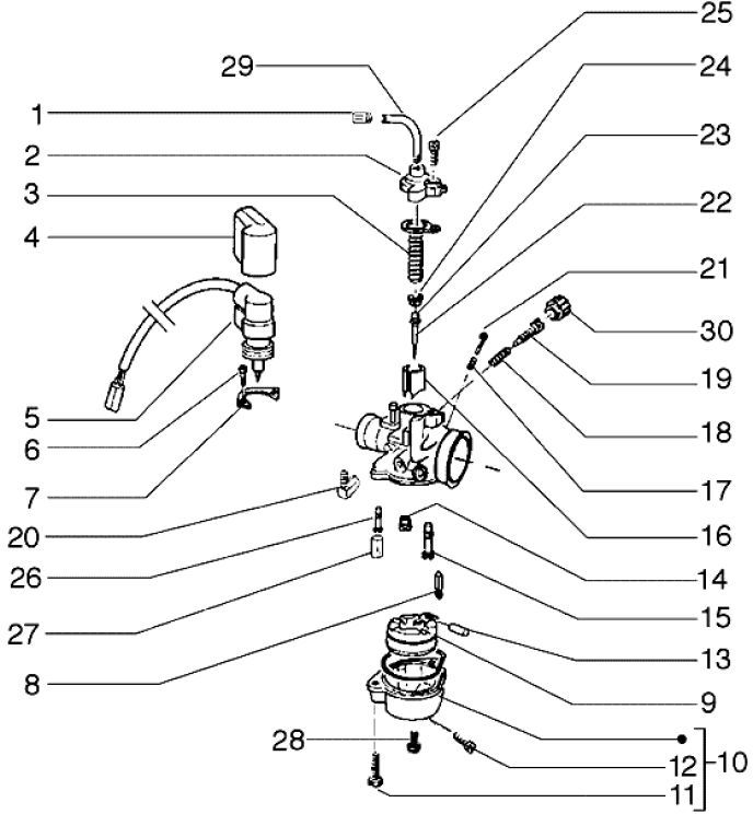 Vergaser Piaggio Liberty 2-Takt bis 2005