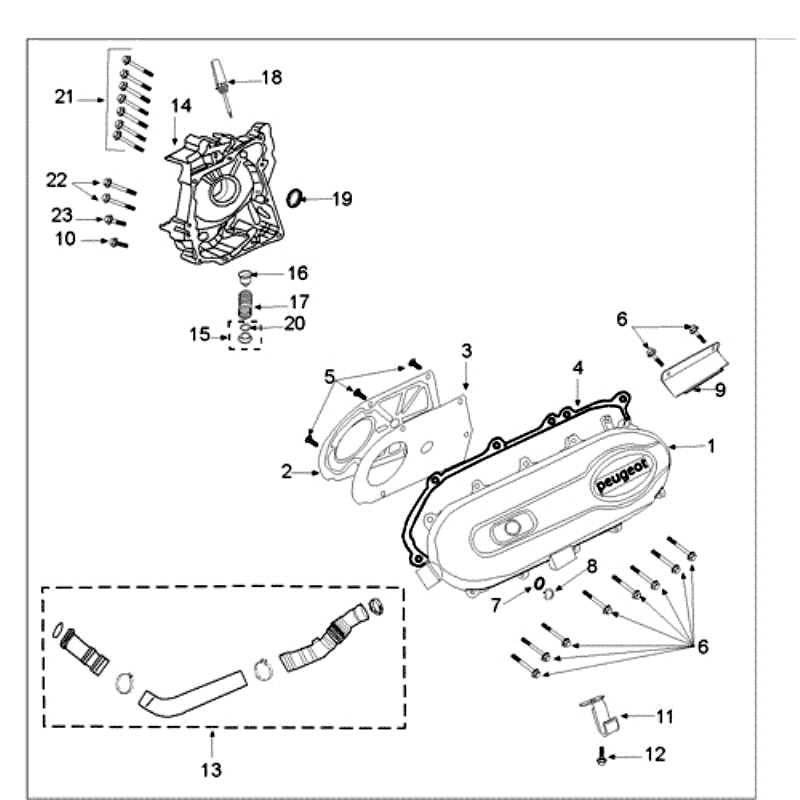 Carter Deckel Peugeot Tweet alt mattgrau