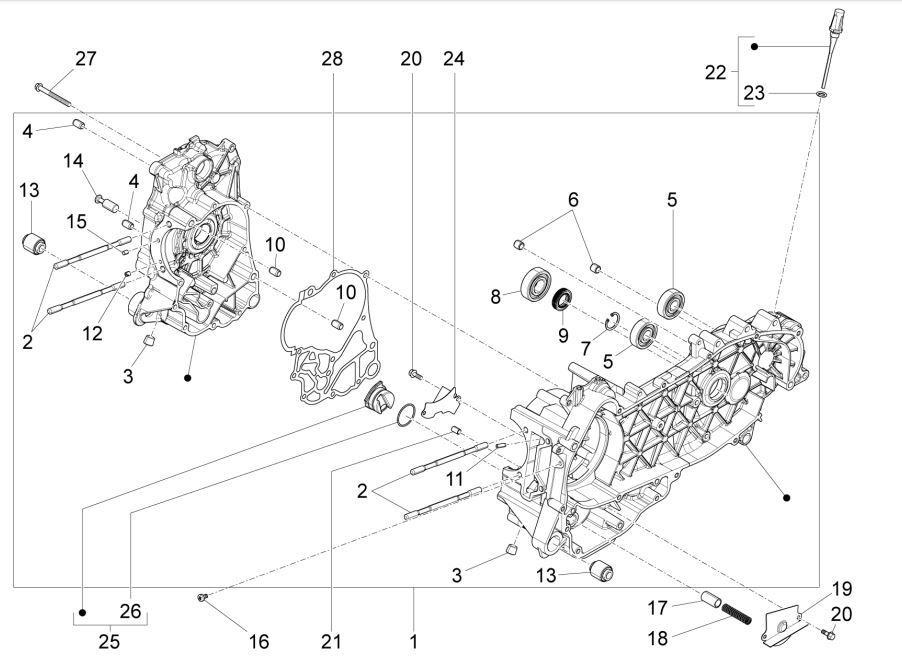 Kurbelgehäuse GTS 125 IU