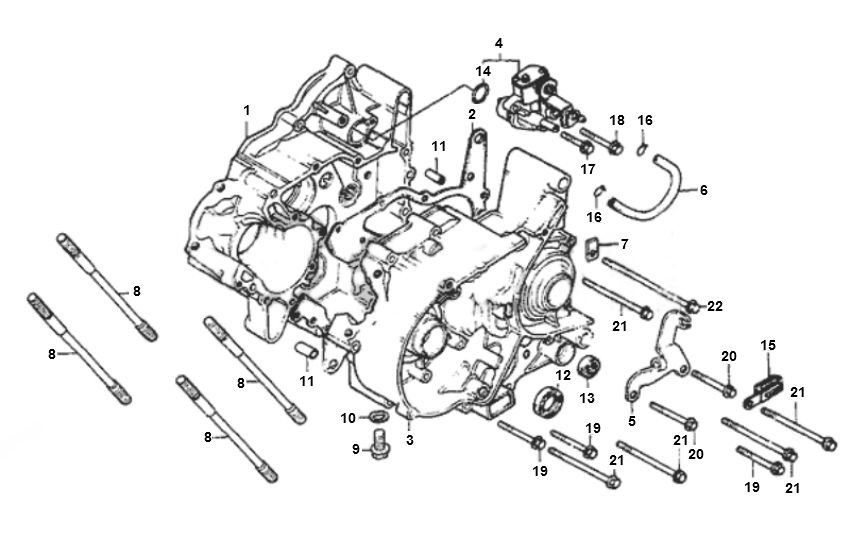 Motorgehäuse Honda MTX-50