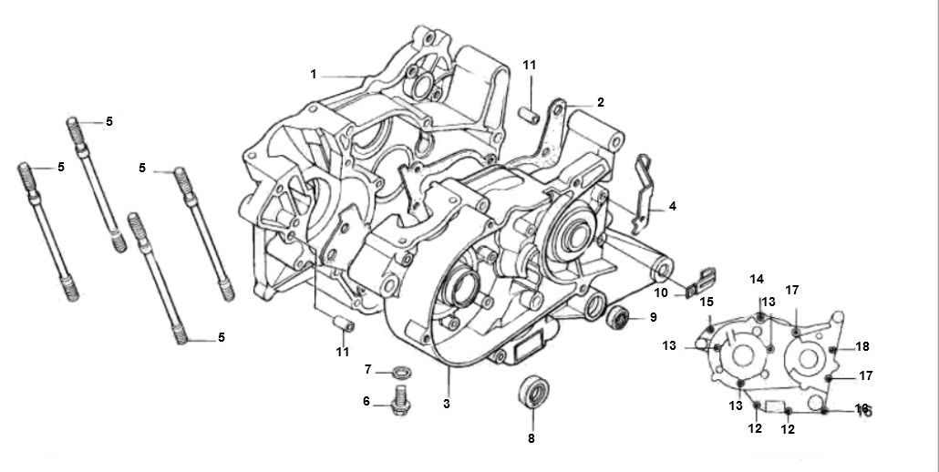 Motorgehäuse Honda MTX-SH