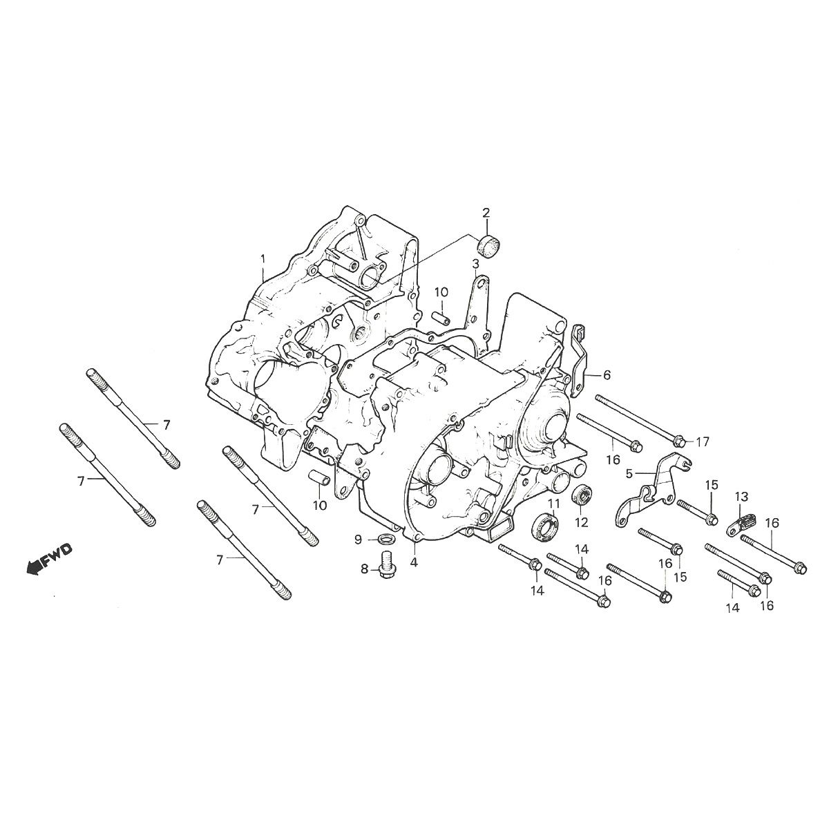Honda MTX Kurbelgehäuse