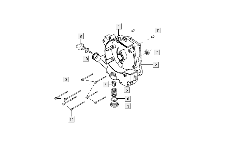 Kurbelgehäuse rechts Kymco VP50i Einspritzung euro4 tecno Silber