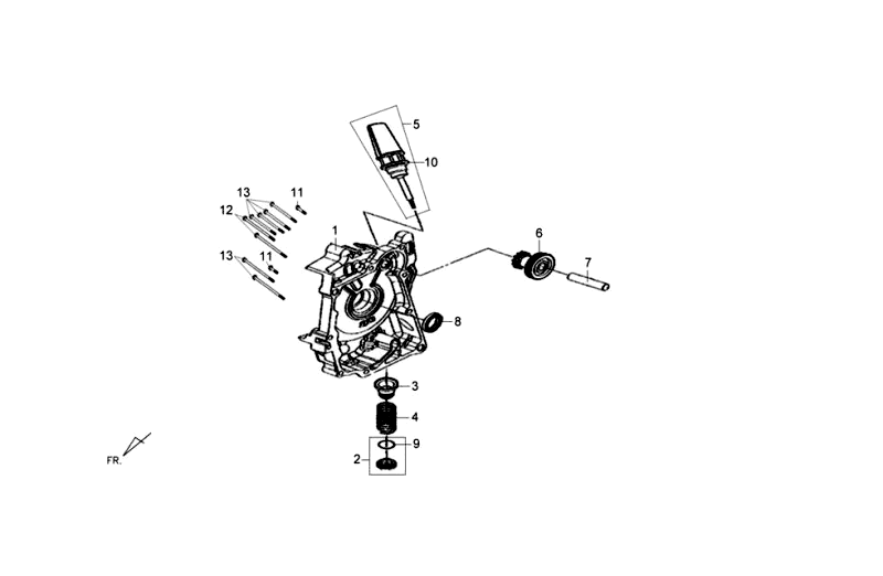 Corbel Case Sym Fiddle III, Rechtsstartmotor, mattschwarz