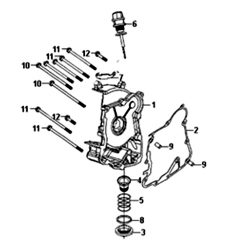 Kurbelgehäuse rechts/Motor Sym Symhony ST 200I starten