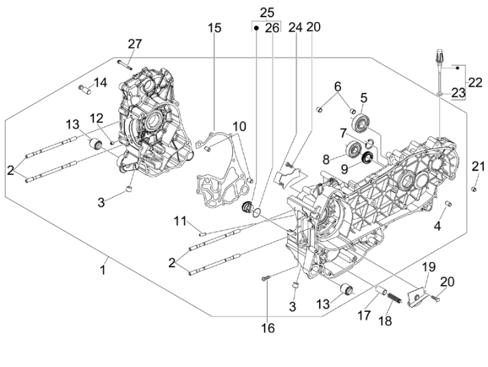 Carter Vespa GTS 300 dh 2008-2016 (mit und ohne ABS)