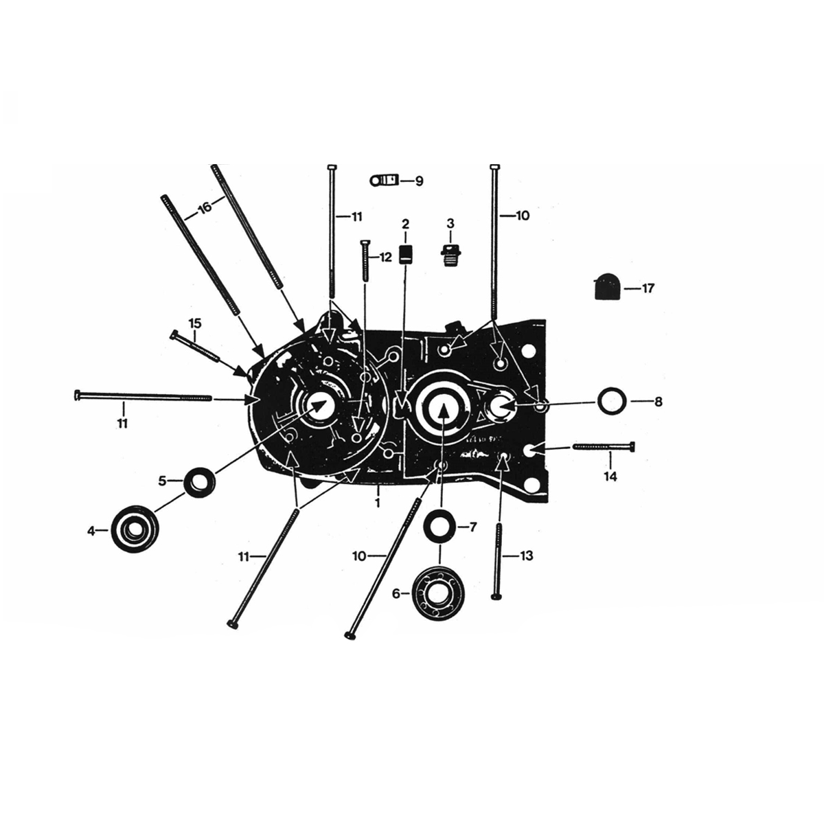 Linke Kurbelgehäusehälfte Zundapp 530 alle Typen