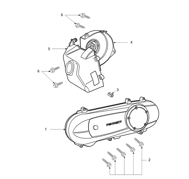 Kurbelgehäusedeckel - Kühlschrank Peugeot Speedfight 3 AC 2-Takt