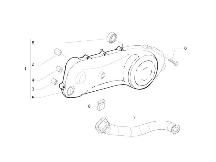 Kurbelgehäusedeckel Piaggio Zip 2000 2-Takt AC