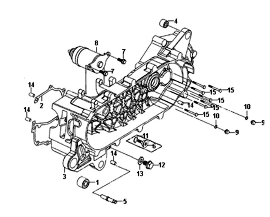 Kurbelgehäusedeckel innen Sym Symphony ST euro4