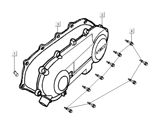 Ölpfannendeckel Kymco Vitality 2t ac red