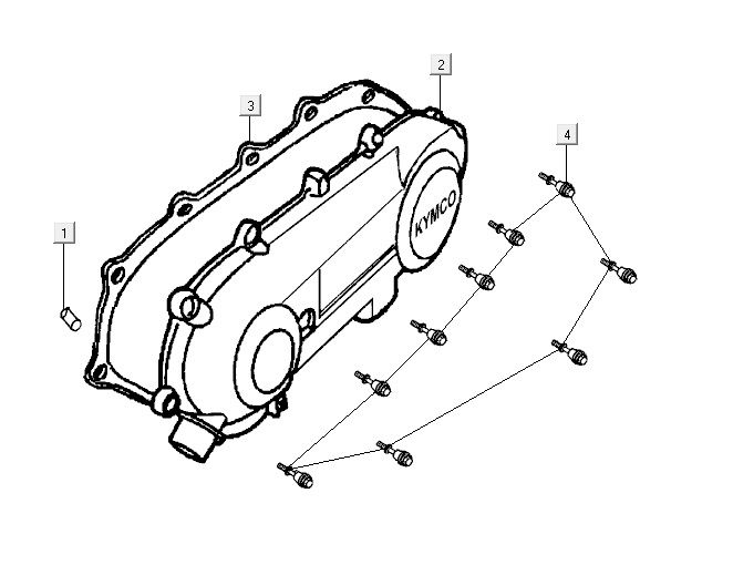 Kurbelgehäusedeckel Kymco Yup 2t AC klassisch grün