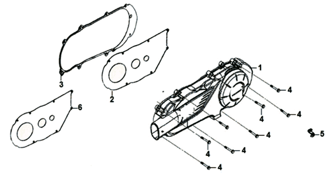 Sym Jet 14 125I E4 Kurbelgehäusedeckel