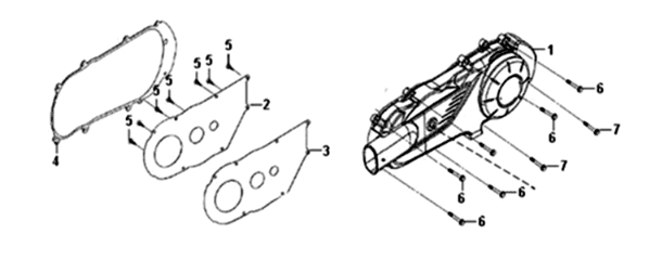 Kurbelgehäusedeckel links Sym Symphony ST 200I