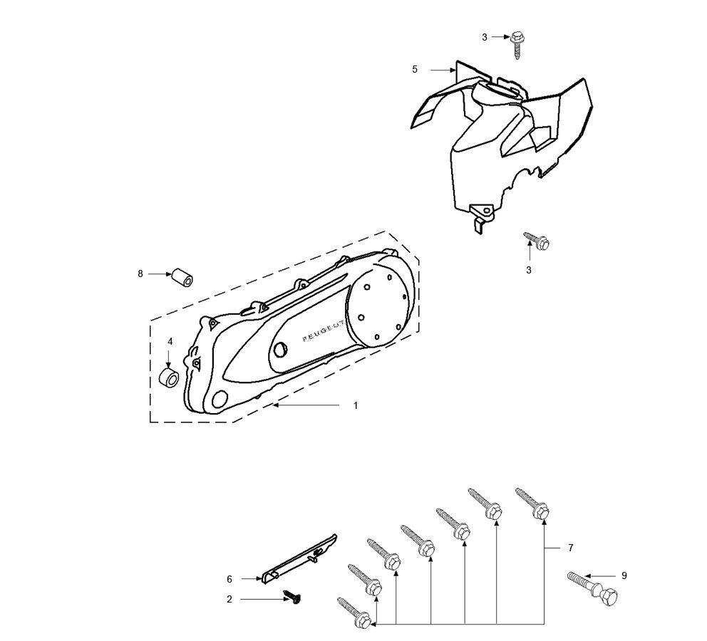 Kurbelgehäusedeckel Peugeot Speedfight 2 LC E2 2-Takt