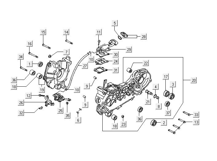 Sumpf Halb Ölpumpe Kymco ZX 2t AC blau limitiert