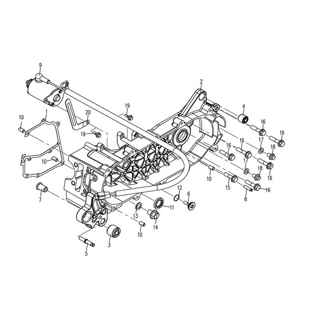 Kurbelgehäuse-Anlasser 3B3 50cc (Euro 4; nach 2018)