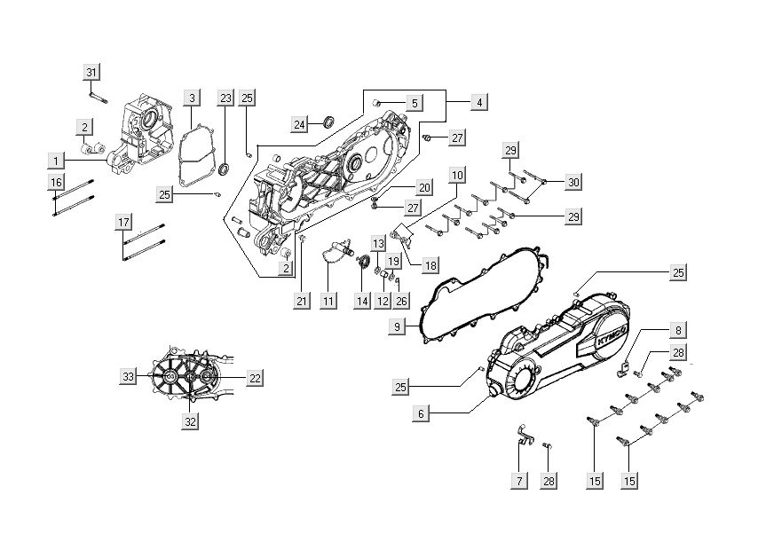 Sump 1 Kymco Super 8 Street 4-Takt blau