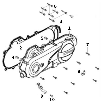 Sumpf GY6 10 (EURO 4; nach 2018)-Carterhelft GY6 10 (EURO 4 na 2018) l tm n