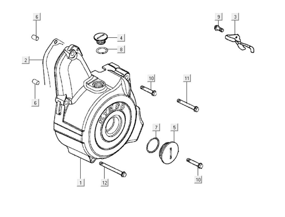 Kurbelgehäuse links Kymco K-Pipe 125cc