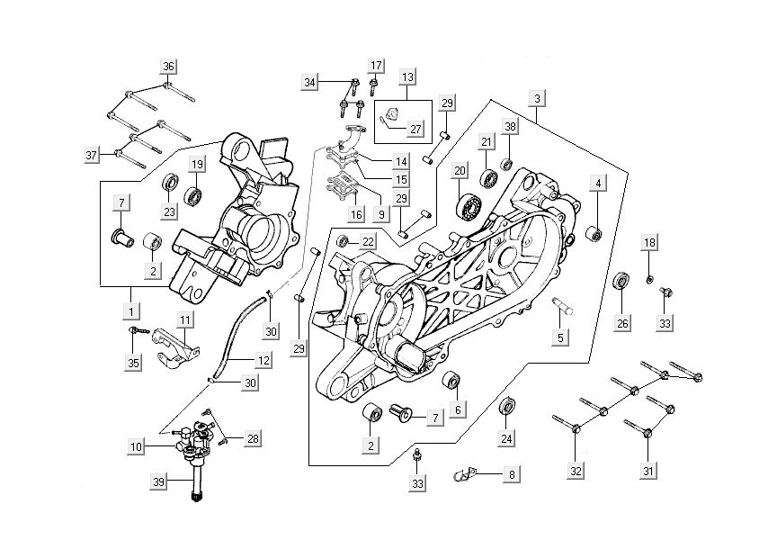Ölpumpe Einlass Kymco People 2-Takt rot