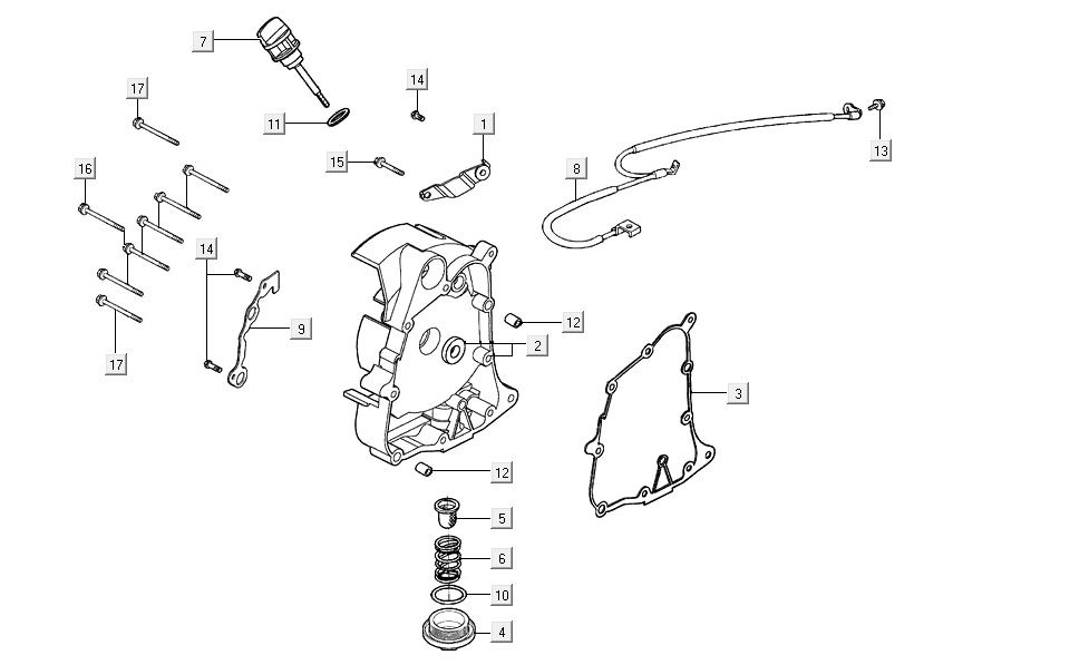 Kurbelgehäuse rechts AGILITY 16+ 4T 125 Matt Metallic Hellblau