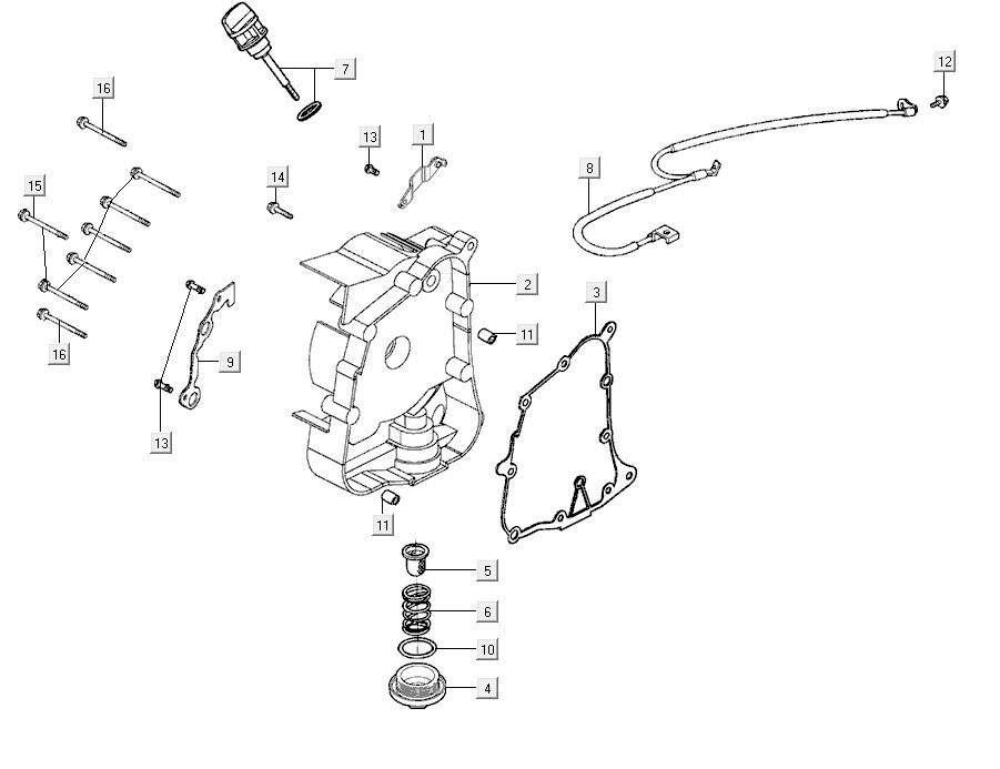 Kurbelgehäuse rechts AGILITY 16+ 4T 200i Matt Metallic Hellblau