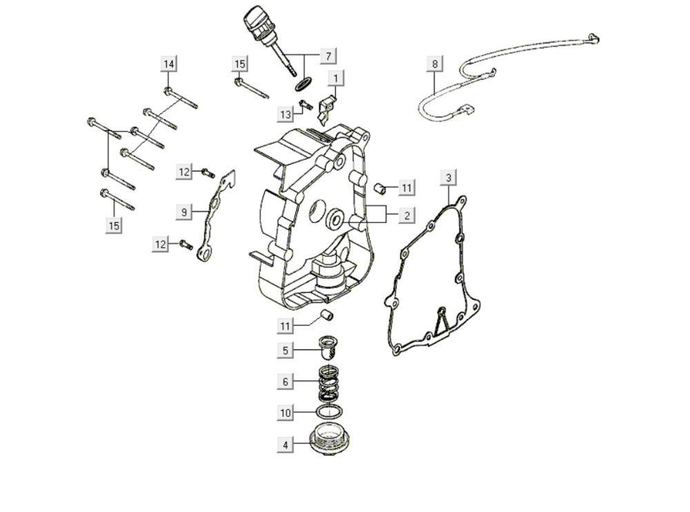 Kurbelgehäuse rechts Kymco Like 200i Weiß
