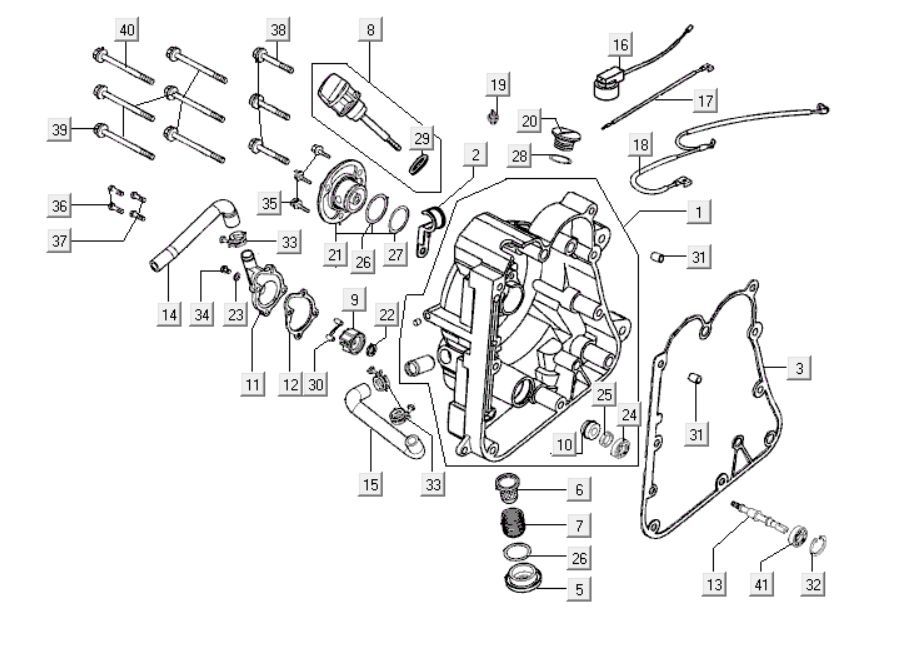 Kurbelgehäuse rechts Kymco People S 300i