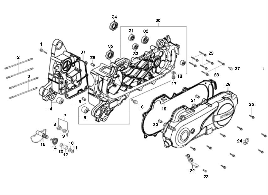 Motor Half Rover Fun 4-Takt