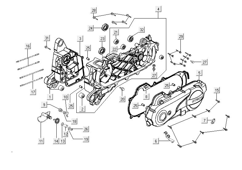 Sumpfhälften Kymco Agility Fat 12' 4-Takt Eiche Metallic