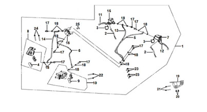 CBS brake system assy Sym Fiddle IV 125i AC CBS E5 2020-2021