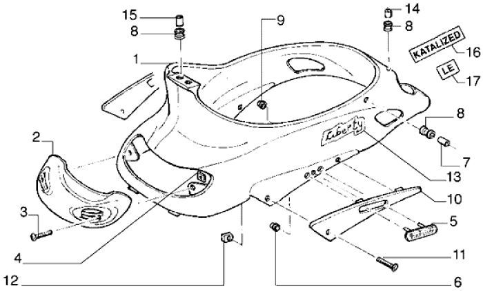 Gepäckträger Piaggio Liberty 4-Takt bis 2005