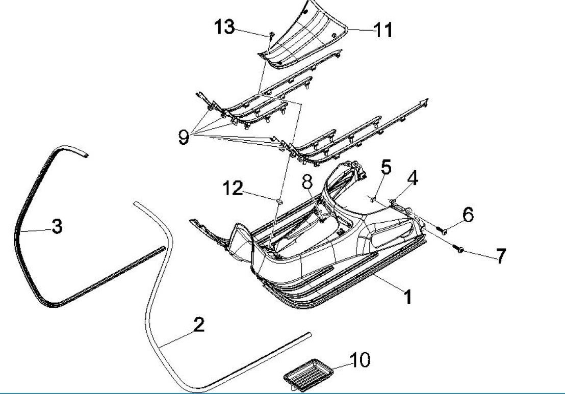 Zentralabdeckung Vespa GTV 250 4T 4V IE
