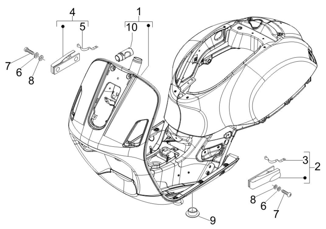 Fahrwerk/Rahmen Vespa GTV 250 4T 4V IE