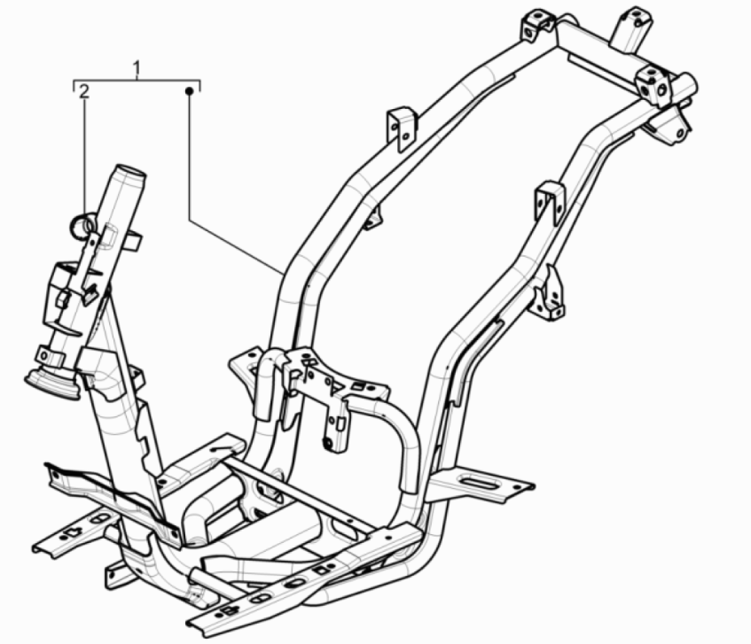 Piaggio Typhoon 50 2-Takt-Rahmen Euro 3 2011