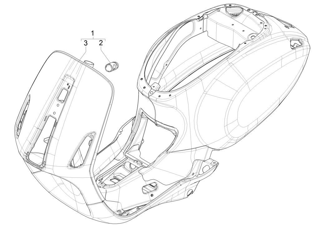 Vespa E5 45KM/H E5 2021 (EMEA) Fahrrad/Rahmen