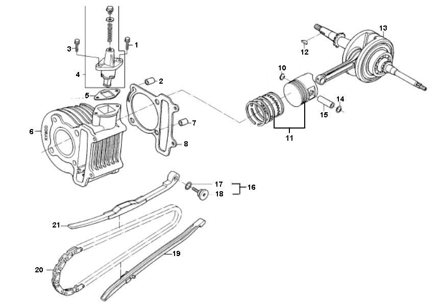 Zylinder-Kurbelwelle Rover Fs3 4-Takt