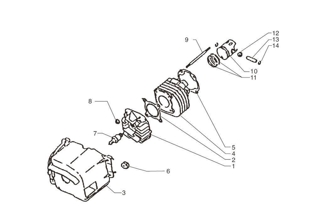 Zylinderkolben Yamaha Neo's 2-Takt (bis 2003)