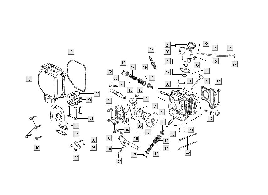 Zylinder 1 Kymco Super 8 Street 4-Takt blau