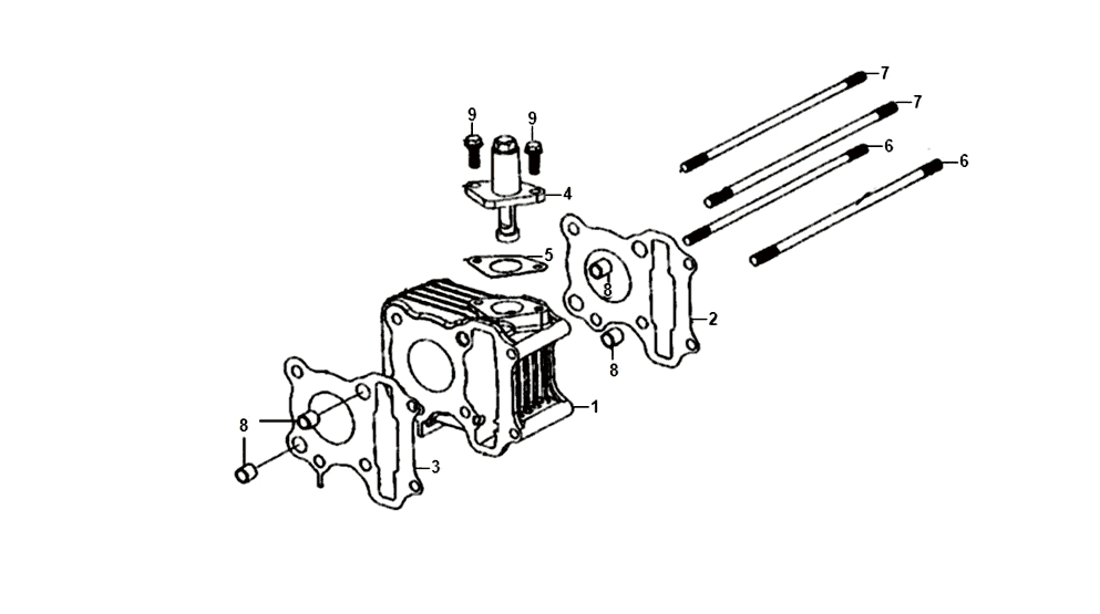 Zylinderkopfdichtung Fußdichtung Sym Jet 14